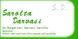 sarolta darvasi business card